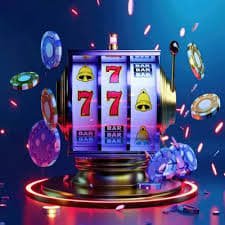 Meja kasino dengan permainan slot digital dan roulette di platform mobile-friendly